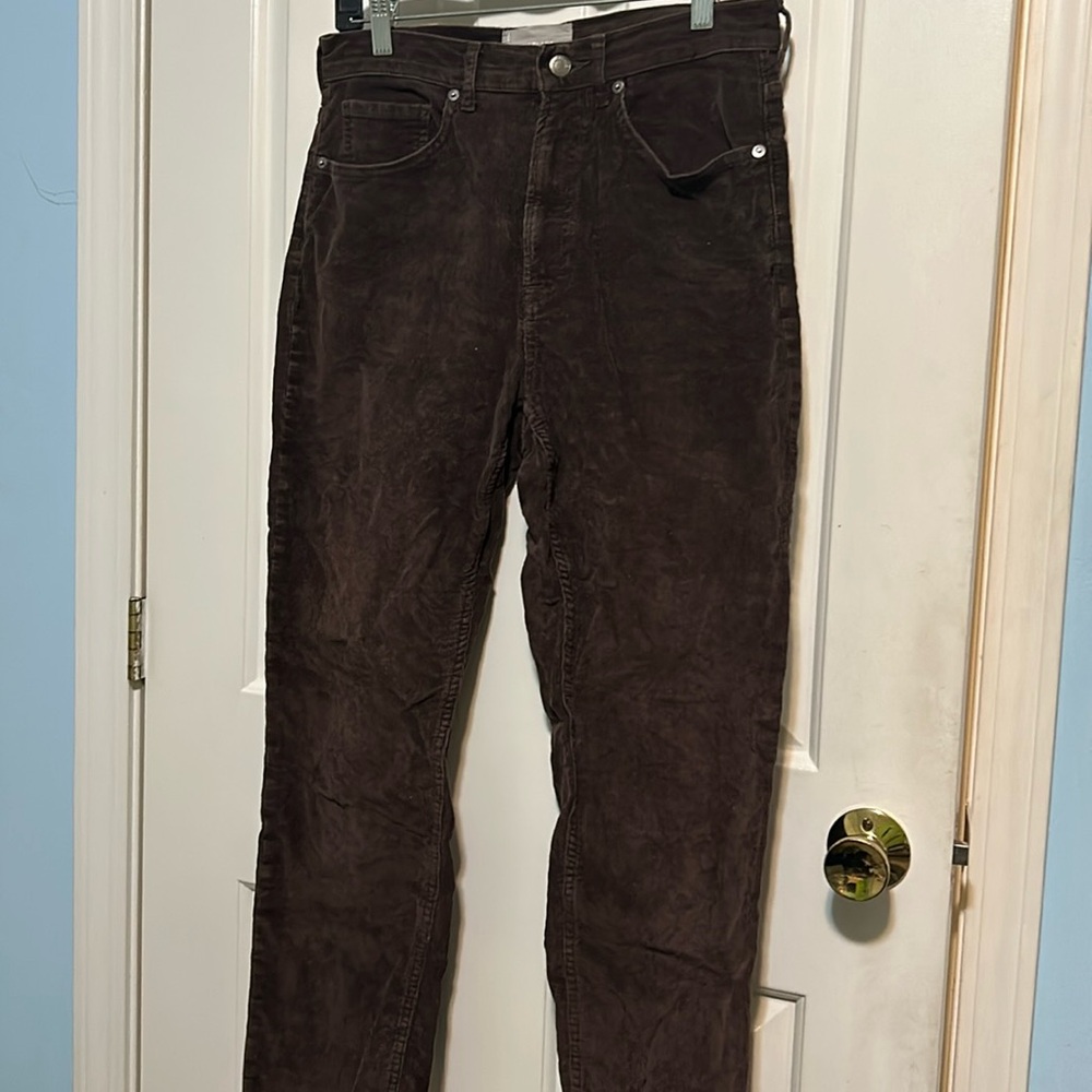 Everlane cocoa brown corduroy   boot cut pants size 29 classic look